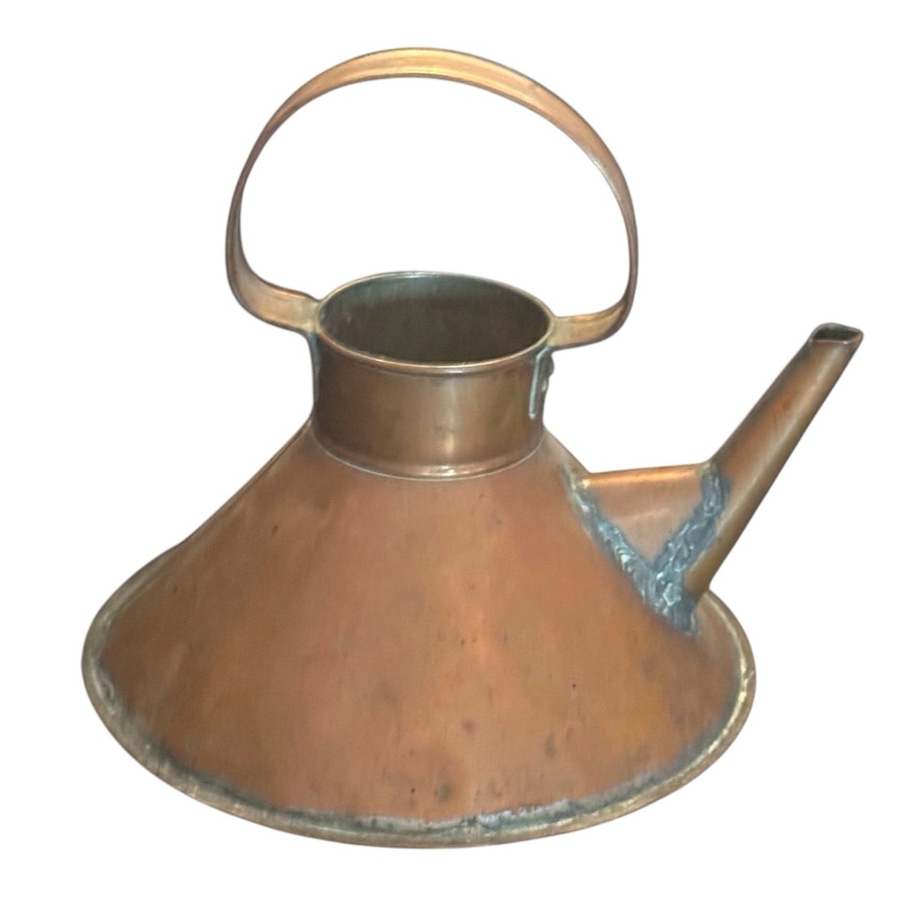Antique Rustic Weathered Aged Copper Watering Can Decor